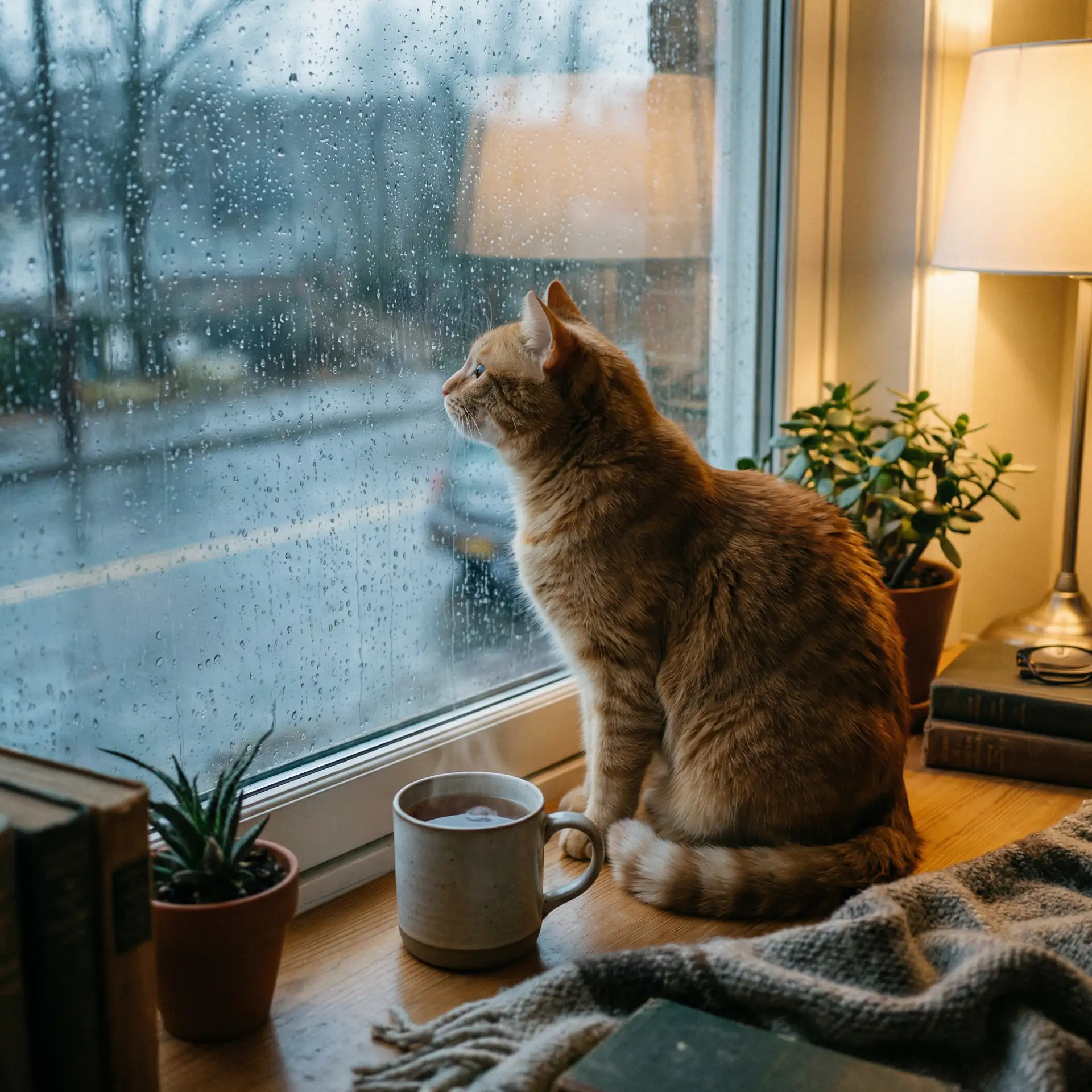 猫咪望着窗外的雨 - 哪里可以看一路向西完整版